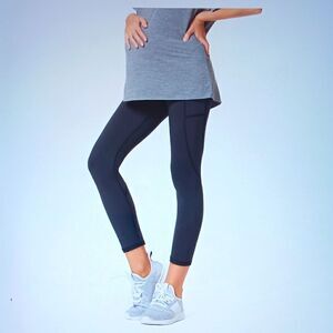 New HUE‎ Active Maternity Skimmer Over The Belly Maternity Leggings Black New XS